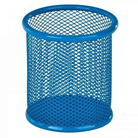 Підставка для ручок кругла 90х90х100мм, металева, синій - 1 - smarttoys.com.ua