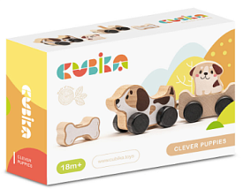 Дерев'яна іграшка "Кмітливі цуценята"15443 - 3 - smarttoys.com.ua