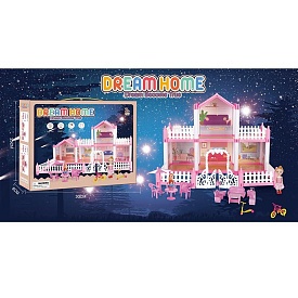 Будиночок SH99-4 2 поверхи, меблі, лялька 2 шт.,111 дет., світло, бат.(табл.), кор., 30-25-8 см. - 1 - smarttoys.com.ua