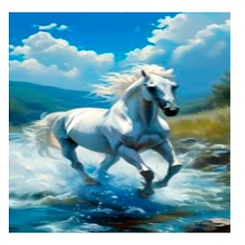 Набір для творчості YG0292 алмазна мозаїка/діамантова мозаїка,40-30см,білий кінь,річка,бліст.,7-33-3 - 1 - smarttoys.com.ua