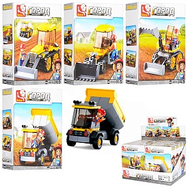 Конструктор SLUBAN M38-B0377 "Місто": будтехніка, фігурка, 83 дет., 8 шт. в диспл. (4 види)  - 1 - smarttoys.com.ua