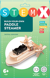 STEAMX конструктор дерев'яний на батарейках:КОЛІСНИЙ ПАРОПЛАВ - 1 - smarttoys.com.ua