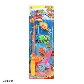 Рибалка 555-90 з сачком 4шт.на листі 45*4,5*15 - 1 - smarttoys.com.ua