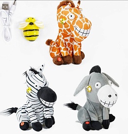 М`яка іграшка C 61641 (100) музична, рухається, повторюшка, магнітна бджілка, USB-кабель, у пакеті, ВИДАЄТЬСЯ ТІЛЬКИ МІКС ВИДІВ   - 1 - smarttoys.com.ua