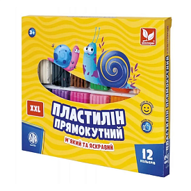 Пластилін прямокутний 12 кольорів - 1 - smarttoys.com.ua