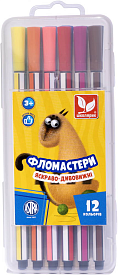 Фломастери шестигранні у пластиковій коробці 12 кольорів - 1 - smarttoys.com.ua