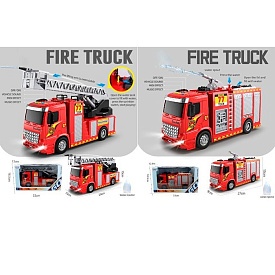 Пожежна машина HT9808-09W інерція, бризкає водою,муз,зв,світ,рухливі деталі,гумов.кол.бат.кор. - 1 - smarttoys.com.ua