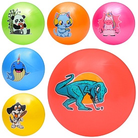 М'яч дитячий MS 3772 9 дюймів, 60г, тварина, 6 видів/6 кольорів. - 1 - smarttoys.com.ua
