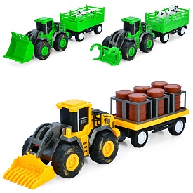 Бульдозер 669-73-74  інерц., тварини, бочки, 3 види (2 кольори), кул., 21-54-12 см. - 1 - smarttoys.com.ua