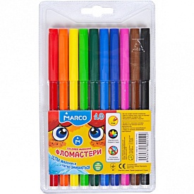 Фломастери 10 кольорів Super Washable,1690-10,ТМ "Marco" - 1 - smarttoys.com.ua