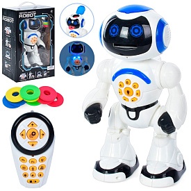 Робот J1052A дист.кер.(IЧ), інтерактив., повторюшка, стрiляє, муз., світло, бат.,кор.,42,5-28-14,5см - 1 - smarttoys.com.ua