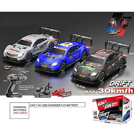 Дрифт- машина на радіокеруванні DC 199 A (12) 3 види, підсвічування, пульт 2.4G, ак. 7.4V, max швидкість 30 км/г, протиударний корпус, в коробці, ВИДАЄТЬСЯ ТІЛЬКИ МІКС ВИДІВ - 1 - smarttoys.com.ua