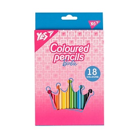 Олівці кольорові Yes 18 кол. "Barbie" рожевий - 1 - smarttoys.com.ua