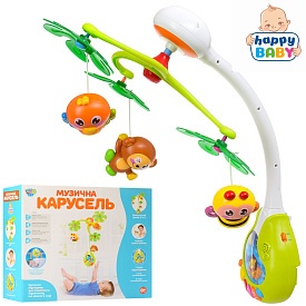 Карусель 818 на ліжечко, підвіски- брязкальця 3 шт.,3 режими, регулятор гучності, муз., світло, бат. - 1 - smarttoys.com.ua