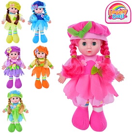 Лялька LY3011-2-3-4-5-6 м'яконабивна, 6 видів, муз., бат.-таб., кул., 31-14-6 см. - 1 - smarttoys.com.ua
