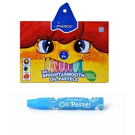 Пастель масляна 36 кольорів, Bright&Smooth,1100OP-36CB,ТМ"Marco" - 1 - smarttoys.com.ua