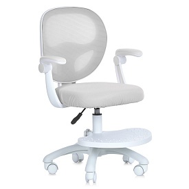 Дитяче крісло M 6056-11 з підлокіт. і підніж.,блок.коліс,м'яке сид.,спинка із сітки,регул.вис.,сірий - 1 - smarttoys.com.ua