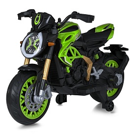 Мотоцикл M 5827EL-5 1*12V12AH, 2*45W, MP3, TF, USB, BLUETOOTH, EVA, шкіра, муз., світло, зелений - 1 - smarttoys.com.ua