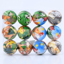 М'яч дитячий фомовий MS 4064 тварини, 12 шт. (6 видів) в кул., 25-19-6,5 см. - 1 - smarttoys.com.ua