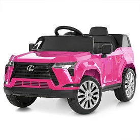 Джип M 6301EBLR-8 радіок, 2,4G, 2*35W,1*12V7-9AH, муз, світло, шкір.сидіння, BT,USB,EVA, рожевий - 1 - smarttoys.com.ua