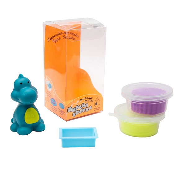 Набір для творчості 32107 (укр) "Мильна вечірка - блакитний динозавр", в кор-ці 6,6-6,6-13 см - 2 - smarttoys.com.ua