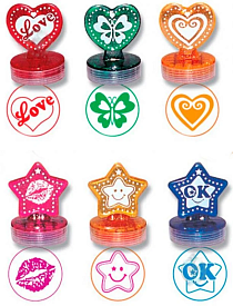 Штампи дитячі "Love", 6 видів в дісплеї/48/ - 1 - smarttoys.com.ua