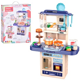 Кухня 75T-1 плита, мийка-ллється вода (механіч.), посуд, продукти,муз.,світло,бат.,кор.,41-54-10,5см - 1 - smarttoys.com.ua