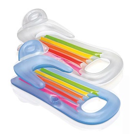 Плотик 58802 надувний, крісло, підсклянник, 2 кольори, макс. вага до 100 кг., кор., 23-20,5-7,5 см. - 1 - smarttoys.com.ua