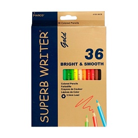 Олівці 36 кольорів шестигранні, Superb Writer Gold,E4100G-36CB,TM"Marco" - 1 - smarttoys.com.ua