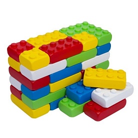« Mega Brick Bamsic №4» арт. 115/27. Набір дитячий. Бамсик ( 4 кнопки 10 шт., 8 кнопок 30 шт) - 1 - smarttoys.com.ua
