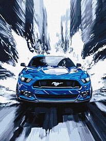 Набір для розпису по номерах "Синій мустанг" 30х40см - 1 - smarttoys.com.ua