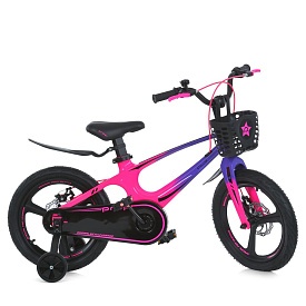 Велосипед дитячий PROF1 18д. MB 181020-8 STELLAR,SKD75,магн.рама,обод,перед/зад.диск.гальм,рож.-фіол - 1 - smarttoys.com.ua