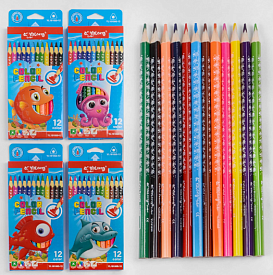 Олівці кольорові С 52220 (240) 4 види, 12 штук у коробці - 1 - smarttoys.com.ua
