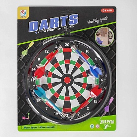 Дартс ZY 3009 (72/2) 4 дротика на магнітах, d25 см, на листі [Лист] - 1 - smarttoys.com.ua