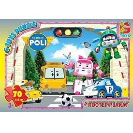 RR067435 Пазли ТМ "G-Toys" із серії "Робокар Поллі", 70 елементів  - 1 - smarttoys.com.ua