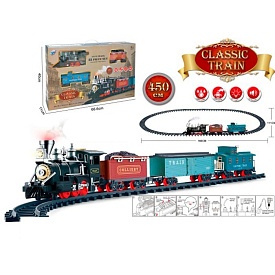 Залізниця YY-520 локомотив, вагони 3 шт., 29 дет., акум., USB, кор., 66,5-40-10,5 см. - 1 - smarttoys.com.ua