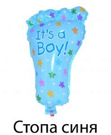 Кульки фольг. , різні фігурки в асорт., 40,6см  Стопа блакитна - 1 - smarttoys.com.ua