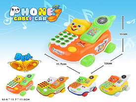 Муз.машина-телефон 28008 (240шт/2)4 кольори,звук,в кор.13*11,7*11 см - 1 - smarttoys.com.ua