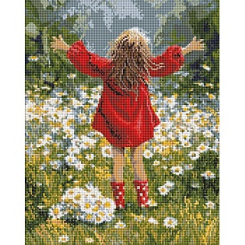 Набір з алмазною мозаїкою "Ромашки для серця" 40х50см - 1 - smarttoys.com.ua