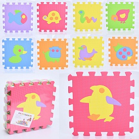 Килимок Мозаїка MR 1278 EVA, тварини, 9 дет., пазли, кул., 30-30-8 см. - 1 - smarttoys.com.ua