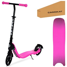 Самокат SR 2-082-P алюм, 2колесаПУ200мм-пласт,кермо93/103см,підніжка51/33-13см,підставка,рожевий. - 1 - smarttoys.com.ua