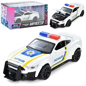 Машина AS-2958 АвтоСвіт, мет., інерц., поліція, відчин. капот, 2 кольори, кор., 15,5-8-7 см. - 1 - smarttoys.com.ua