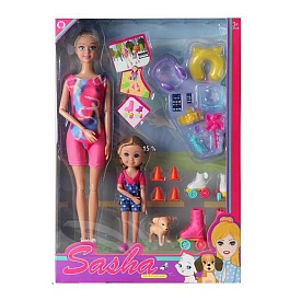 Лялька 51854 2 шт., шарнірні, ролики, собачка, аксесуари, кор., 23-33-7 см. - 1 - smarttoys.com.ua