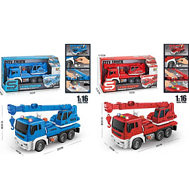 Будтехніка JS105AB інерц., кран, 2 кольори, муз., світло, кор., 33-17,5-13 см. - 1 - smarttoys.com.ua