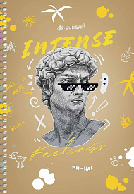 Зошит для записів, спiраль, А5/96арк., без лініювання, кремовий блок, 70г/м2, крафт, ВД-лак, Student - 1 - smarttoys.com.ua